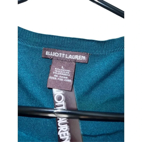 Elliott Lauren green  Cardigan Size l nwt Long Sleeves  Comfy Preppy - Picture 3 of 6